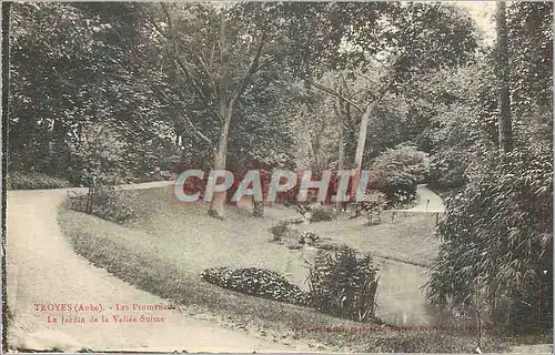 Cartes postales Troyes (Aube) Les Promenades Le Jardin de la Vallee Suisse