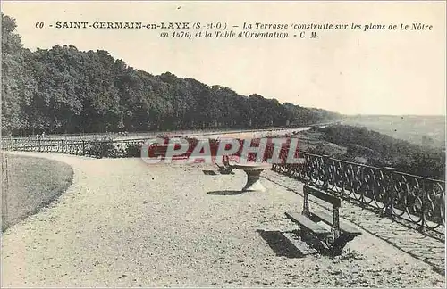Cartes postales Saint Germain en Laye (S et O) La Terrasse Contruite sur les Plans de le Notre