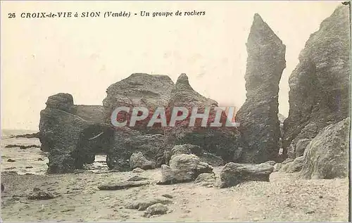 Cartes postales Croix de Vie (Vendee) Un Groupe de Rochers