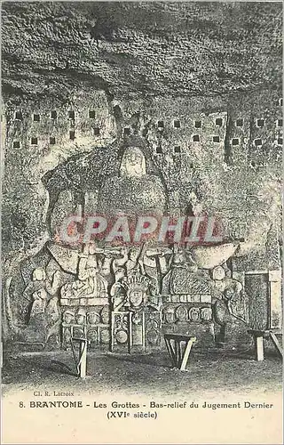 Ansichtskarte AK Brantome Les Grottes Bas Relief du Jugement Dernier (XVIe Siecle)