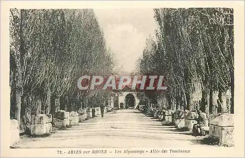 Cartes postales Arles sur Rhone les Alyscamps Allee des Tombeaux
