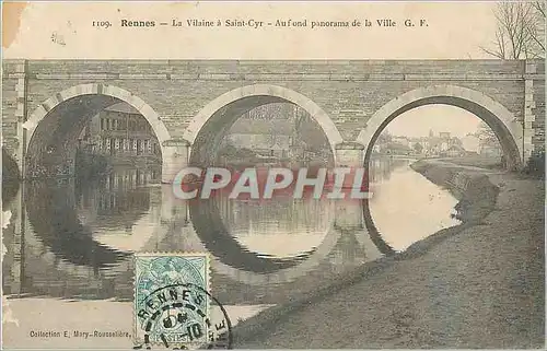 Cartes postales Rennes La Vilaine a Saint Cyr Aufond Panorama de la Ville
