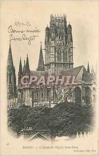 Cartes postales Rouen L'Abside de l'Eglise Saint Quen