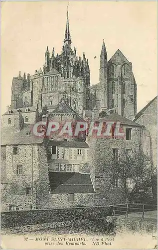 Ansichtskarte AK Mont Saint Michel Vue a l'Est prise du Remparts