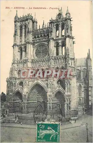 Cartes postales Amiens La Cathedrale Facade