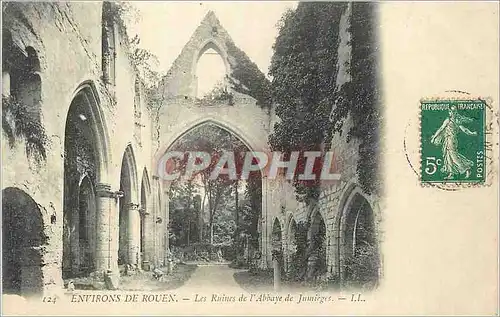 Ansichtskarte AK Environs de Rouen Les Ruines de l'Abbayede Jumieges