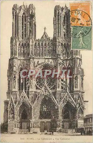 Cartes postales Reims La Cathedrale