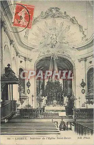 Cartes postales Lisieux Interieur de l'Eglise Saint Desir