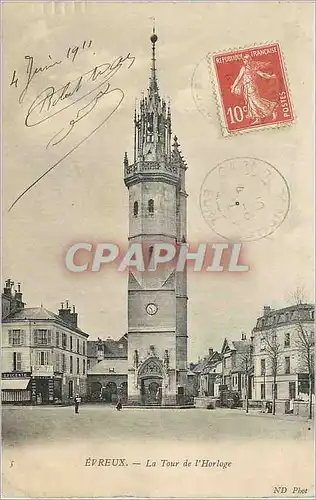 Cartes postales Evreux La Tour de l'Horloge