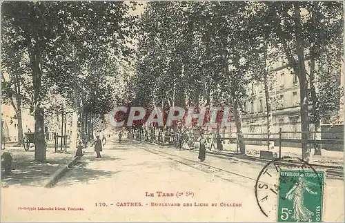 Cartes postales Le Tarn Castres Boulevard des Licre et College