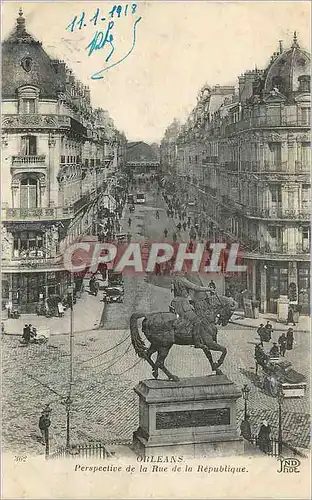 Cartes postales Orleans Perspective de la Rue de la Republique