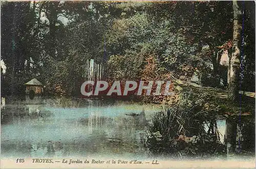 Ansichtskarte AK Troyes le Jardin du Rocher et la Piece d'Eau