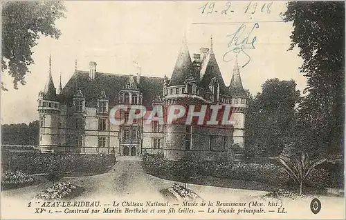 Cartes postales Azay le Rideau le Chateau National