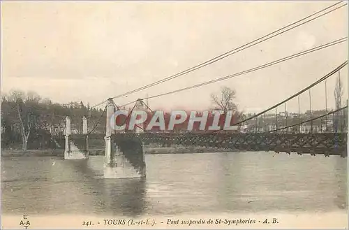 Cartes postales Tours (I et L) Pont Supsendu de St Symphorien