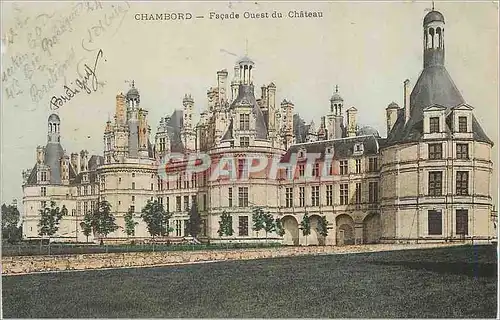 Ansichtskarte AK Chambord Facade Ouest du Chateau