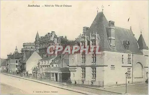 Cartes postales Amboise Hotel de Ville et Chateau