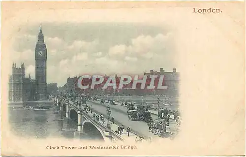 Ansichtskarte AK London Clock Tower and Westminster Bridge