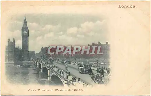 Cartes postales London Clock Tower and Westminster Bridge