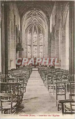 Cartes postales Conches (Eure) Interieur de l'Eglise
