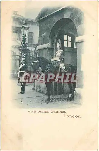 Cartes postales London Horse Guards Whitehall Militaria