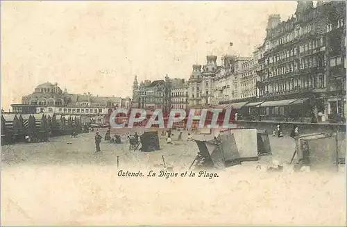 Cartes postales Ostende la Digue et la Plage