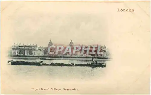 Ansichtskarte AK London Royal Naval College Greenwich Bateau