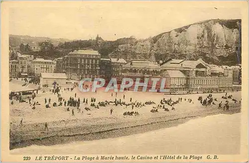 Ansichtskarte AK Le Treport la Plage a Maree Haute