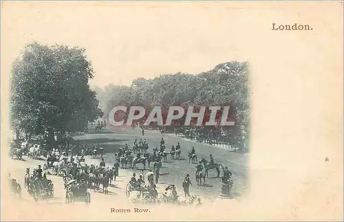 Cartes postales London Rotten Row Chevaux