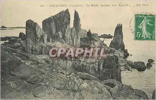 Cartes postales Locquirec (Finistere) la Roche Tombee les Aiguilles