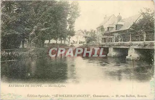 Cartes postales Environs de Dieppe Marlin Eglise