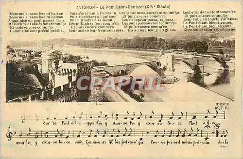 Cartes postales Avignon le Pont Saint Benezet (XIVe siecle)