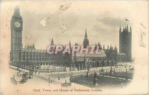 Ansichtskarte AK London Clock Tower and Houses of Parliament