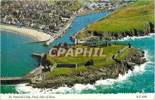 Moderne Karte St Patrick's isle Peel Isle of Man