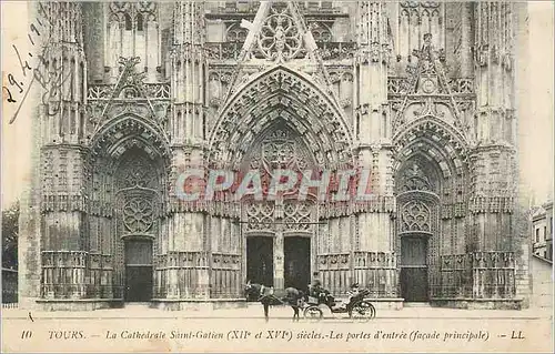 Ansichtskarte AK Tours la Cathedrale Saint Gatien (XIIe et XVIe) Siecles