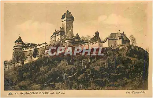 Cartes postales Haut Koenigsbourg (alt 757 m) Vue Generale