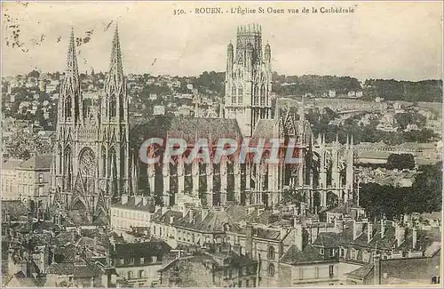 Ansichtskarte AK Rouen L'Eglise St Ouen vue de la Cathedrale