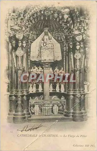 Ansichtskarte AK Cathedrale de Chartres La Vierge du Pilier