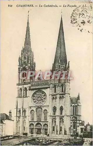 Ansichtskarte AK Cathedrale de Chartres La Facade