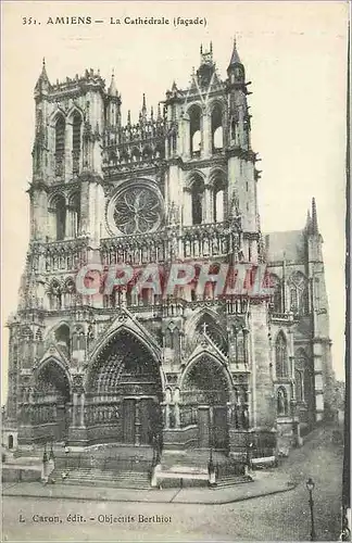 Cartes postales Amiens La Cathedrale (Facade)