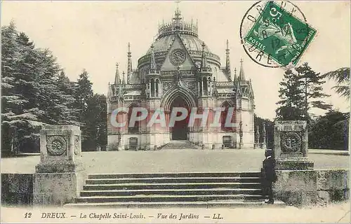 Cartes postales Dreux La chapelle Saint Louis Vue des Jardins