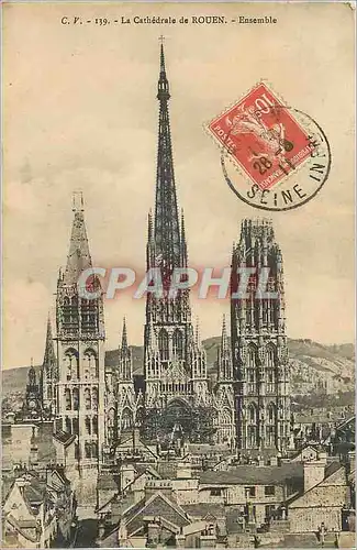 Ansichtskarte AK La Cathedrale de Rouen Ensemble