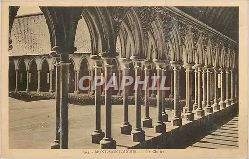 Cartes postales Mont Saint Michel Le Cloitre