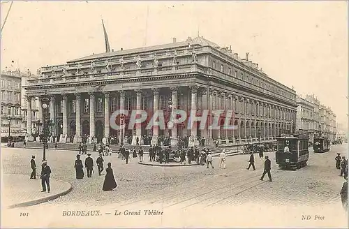 Cartes postales Bordeaux Le Grand Theatre Tramway