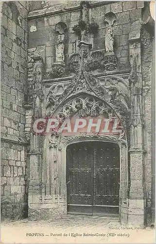 Cartes postales Provins Portrait de l'Eglise Sainte Croix (XIIe Siecle)
