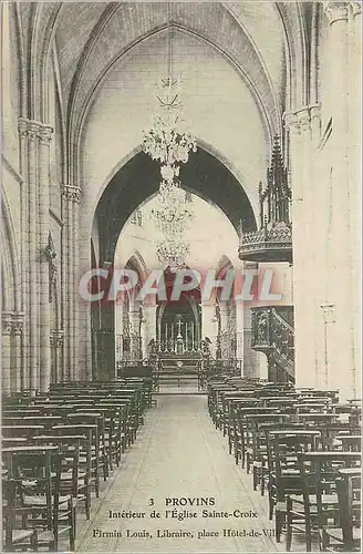 Cartes postales Provins Interieur de l'Eglise Sainte Croix