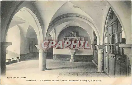 Cartes postales Provins Le Retable de l'Hotel Dieu (Monument Historique XIIe Siecle)