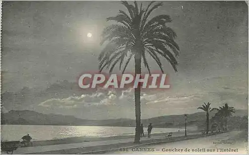 Cartes postales Cannes Coucher de Soleil sur l'Esterel