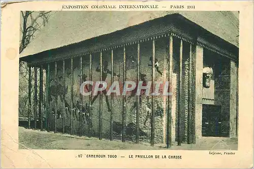 Cartes postales Paris Expositon Coloniale Interanationale Cameroun Togo le Pavillon de la Chasse
