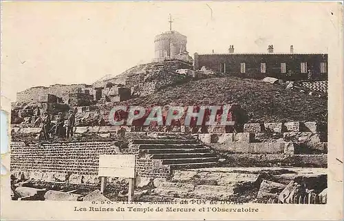 Cartes postales Sommet de Puy de Dome Les Ruines du Temple de Mercure et l'Obseratoire