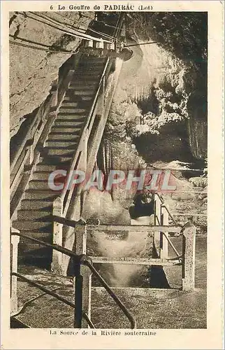 Ansichtskarte AK Le Gouffre de Padirac (Lot) La Source de la Riviere Souterraine